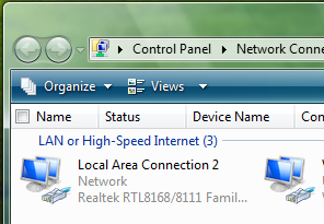 Quickly Open Network Connections List in Windows 7 or Vista